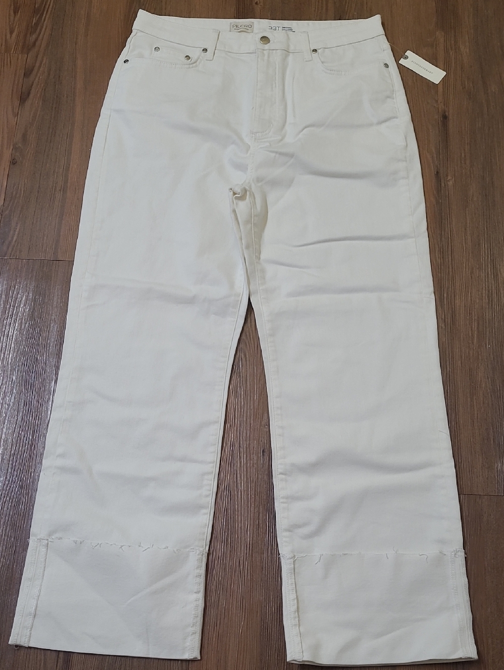 Unknown Brand women's White Straight-Leg Pants new 33